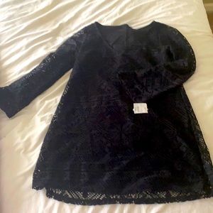 black lace dress